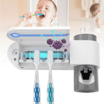 Load image into Gallery viewer, Automatic Toothpaste Squeezers Dispenser and Sterilizer | 3 in 1 UV Light Ultraviolet Toothbrush Sterilizer Toothbrush Holder Automatic Toothpaste Squeezers Dispenser Oral Care US/EU/UK
