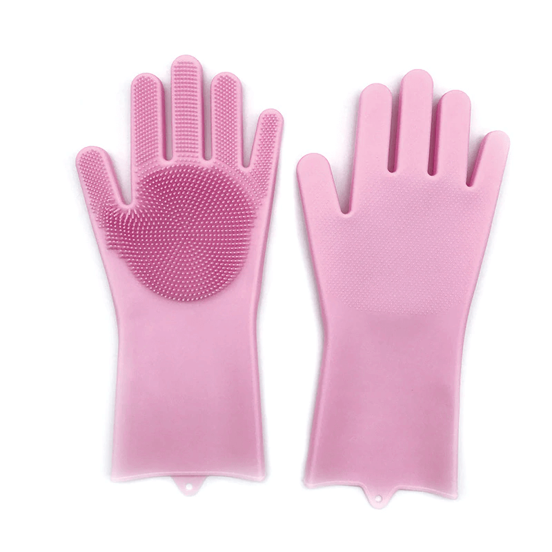 Kitchen Gloves | 1 Pair Gloves Kitchen Silicone Cleaning Gloves Magic Silicone Dish Washing Glove for Household Scrubber Rubber Kitchen Clean Tool