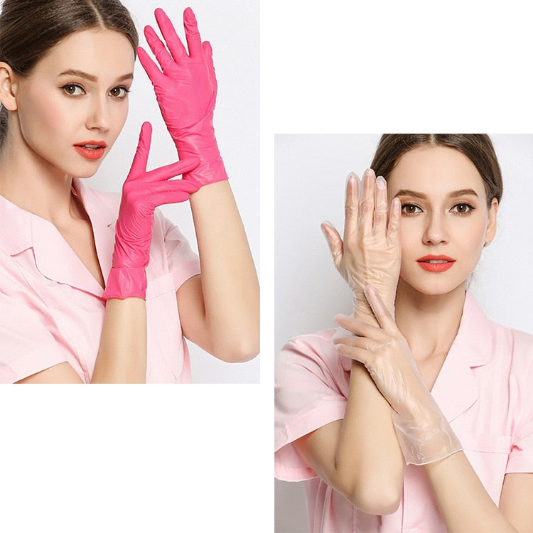 Anti Virus gloves | 100 pcs/pack Latex high elasticity PVC inspection Protective Surgical  gloves gloves Anti Virus Influenza and Bacteria and oil