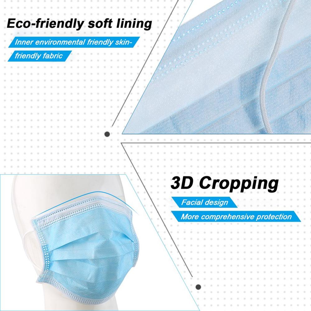 Medical Surgical Mask | Face Mask Anti Dust Mouth Filter Anti Bacterial Disposable Mask 3 Layers Protective Baby, Adult Masks