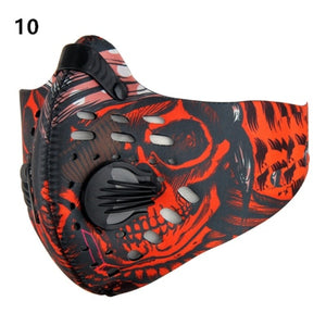 Cycling Mask |  Activated carbon dust proof cyclist face mask for men and women, anti-pollution face protection mask for bikes and outdoor training