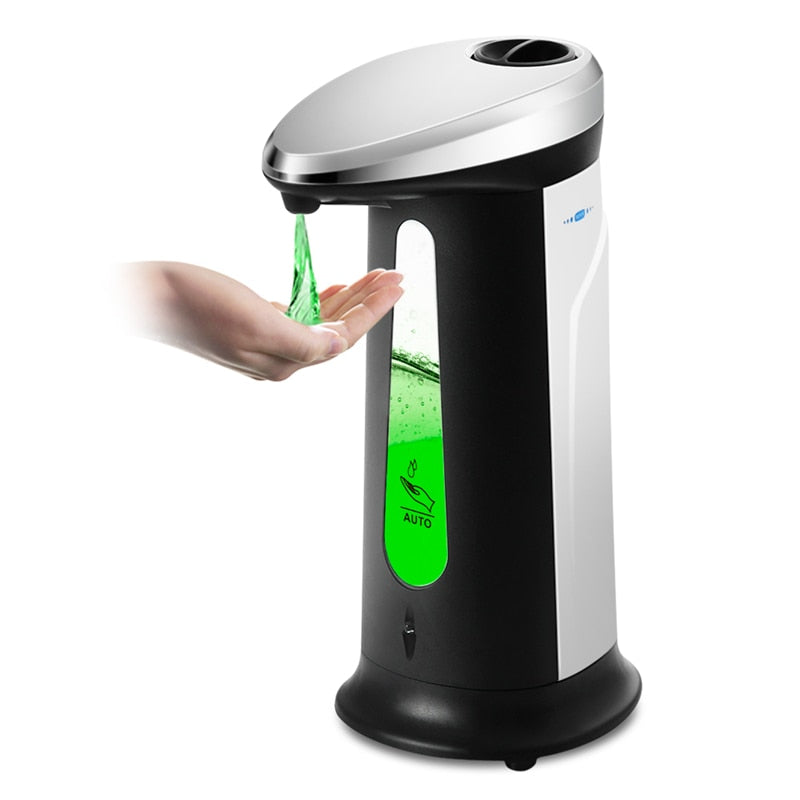 Automatic Liquid Soap Dispenser | 400 ml Automatic Liquid Soap Dispenser Smart Sensor Touch less ABS Electroplated Sanitize Dispensation for Kitchen Bathroom