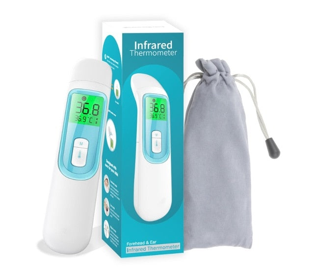 Non Contact Thermometer | Baby Thermometer Infrared Digital LCD Body Measurement Forehead Ear Non-Contact Adult Body Fever IR Children  Thermometer