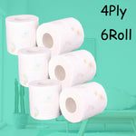 Load image into Gallery viewer, Toilet Paper Roll | Toilet Paper Roll Papier Toilette Toilet Tissue Printing Pattern Paper Toilet Tissue Roll Pack 6 Rolls 4 Ply Paper Towels Tissue
